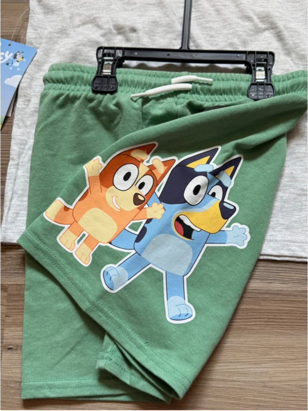 Boys Bluey Matching Set 5T Grey Green Let's Play Outfit